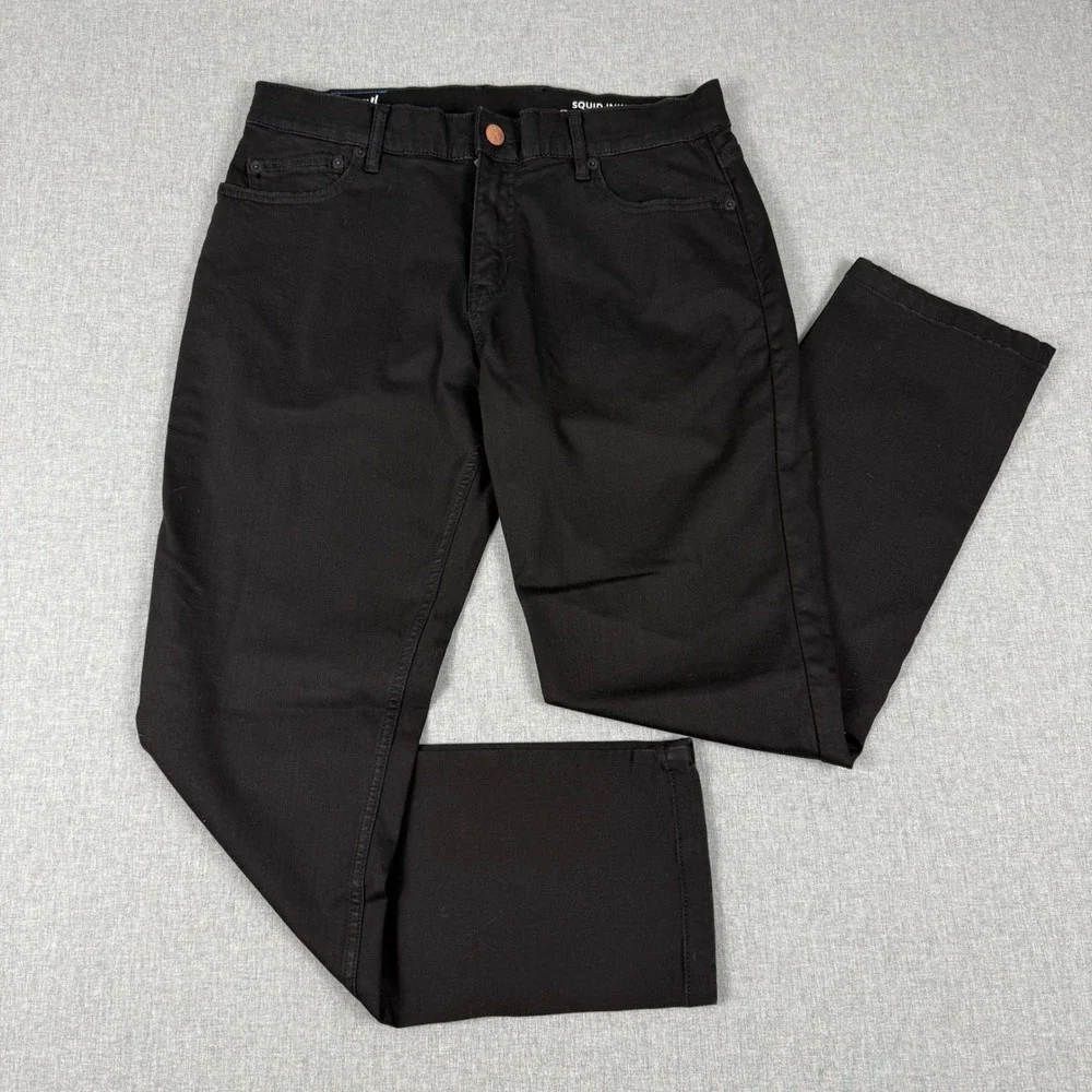 Mugsy Jeans Squid Inks Black Stretch Chino Pants 35x30 Mens Casual Slim Fit